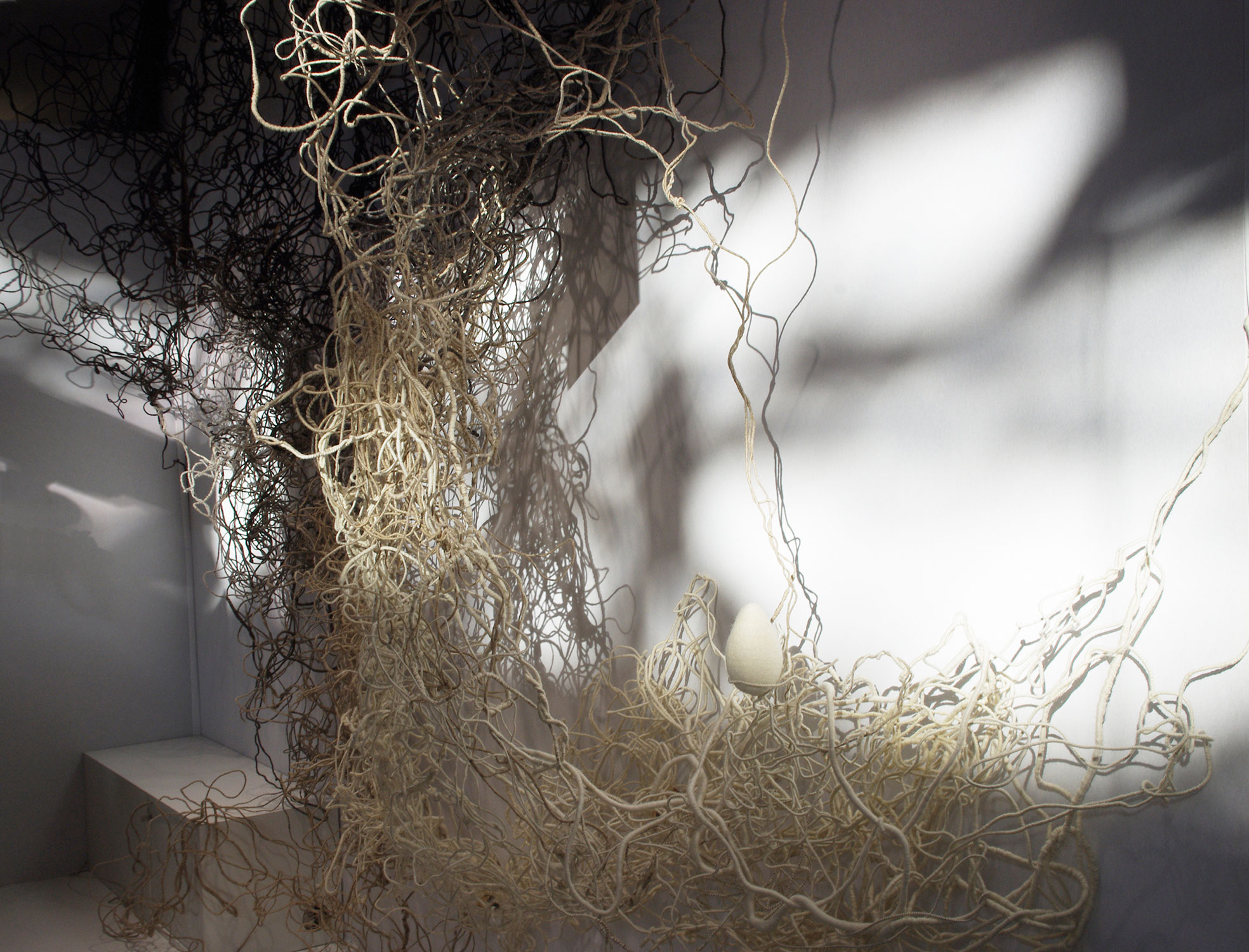 tissage primitif, installation